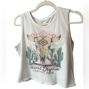 White Graphic Tank